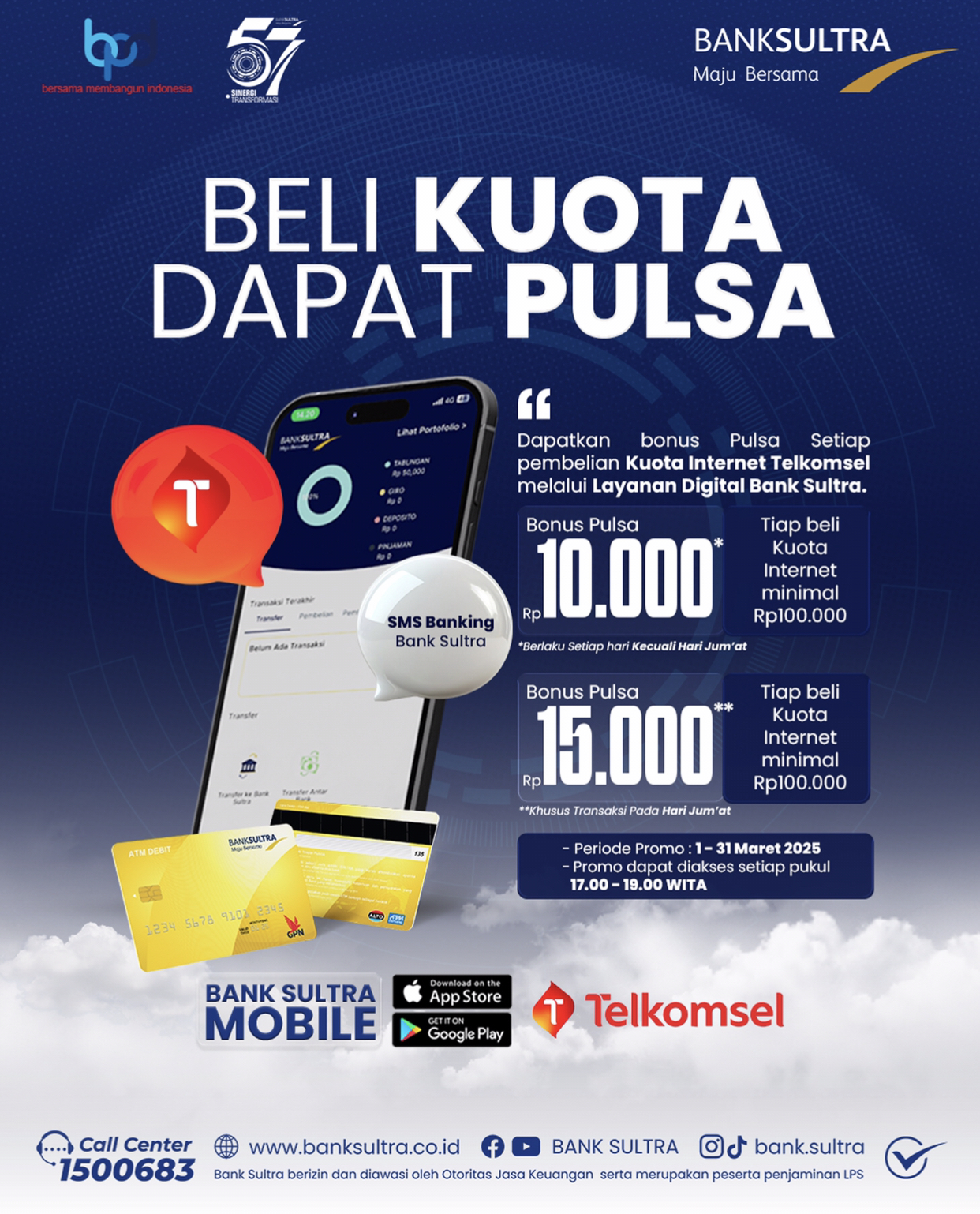 Beli Kuota Internet Melalui Layanan Digital Bank Sultra, Raih Bonus Pulsa Menarik Selama Ramadan!