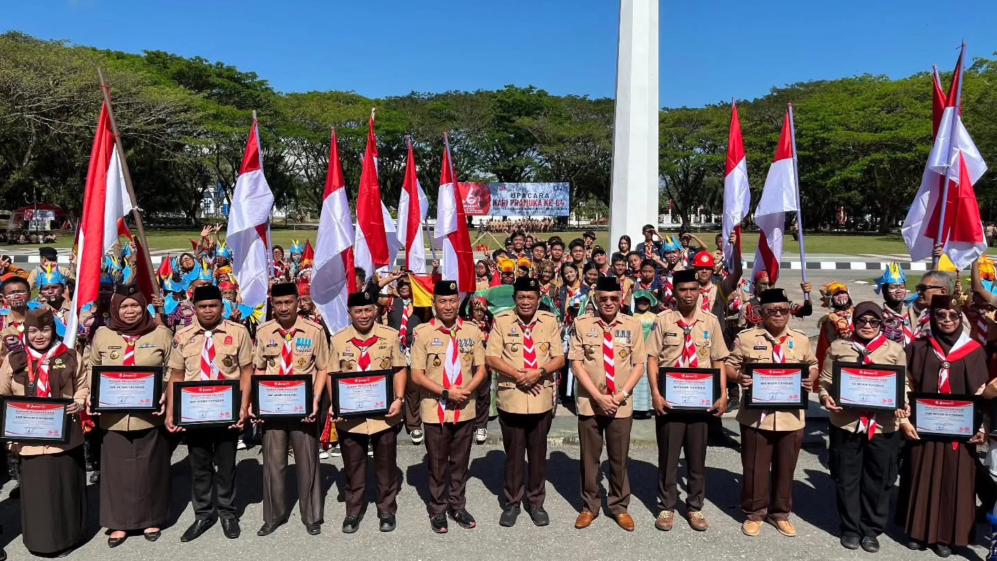 Sekda Kota Kendari Hadiri Upacara Peringatan 64 Tahun Hari Pramuka