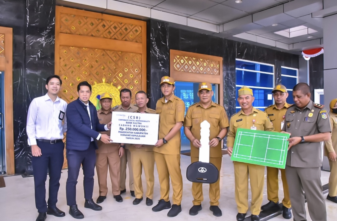 Bank Sultra Serahkan CSR untuk Pemkab Konawe Kepulauan, Total Penyaluran 1,38 Miliar Sepanjang Tahun 2025
